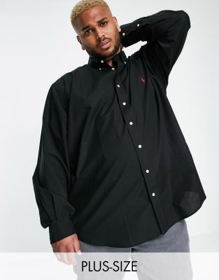 ralph lauren black poplin shirt