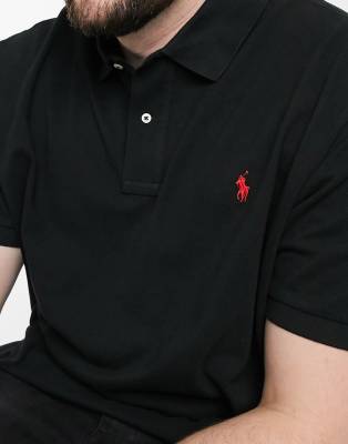 big and tall black polo shirts