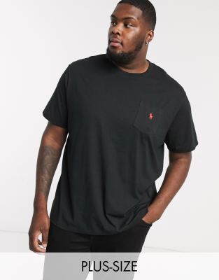 Polo Ralph Lauren Men's Big & Tall Embroidered T-Shirt-Black 