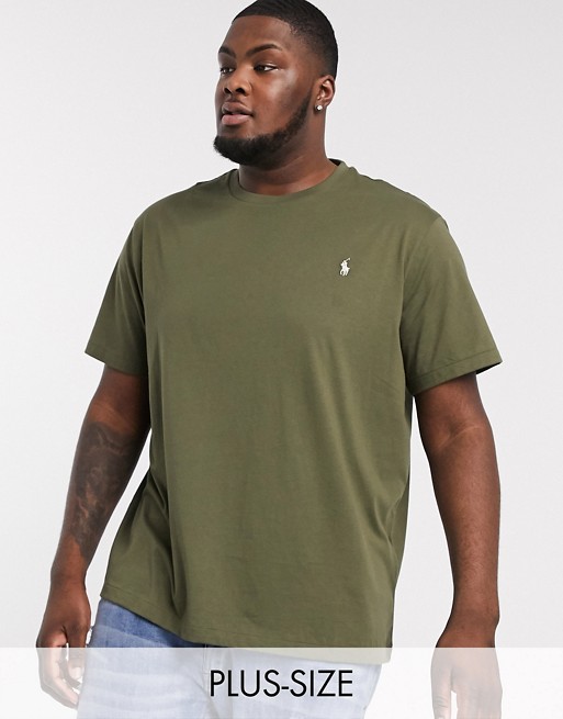 Polo Ralph Lauren Big & Tall player logo t-shirt in olive green