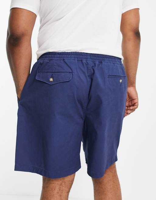 Polo Ralph Lauren Big & Tall player logo twill prepster chino shorts in  rustic navy | ASOS