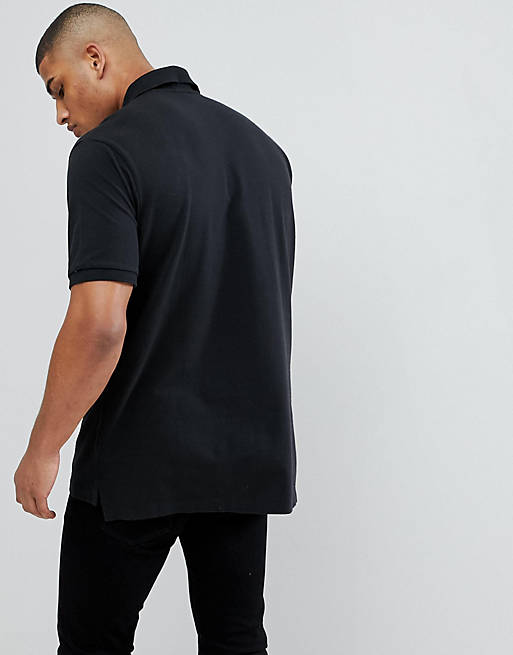 Polo Ralph Lauren Big & Tall Polo Shirt with Logo in Black | ASOS