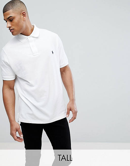 Polo Ralph Lauren Big & Tall Polo Shirt with Logo in White | ASOS