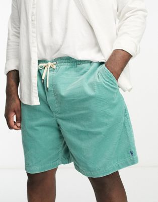 Polo Ralph Lauren Big & Tall Prepsters icon logo cord shorts in mid green - ASOS Price Checker
