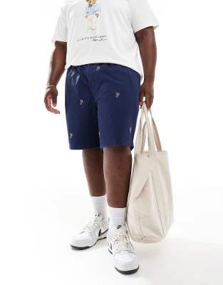 Polo Ralph Lauren Big & Tall - Prepsters - Pantaloncini chino vestibilità classica blu navy sportivi in twill con motivo del logo rétro - view 1