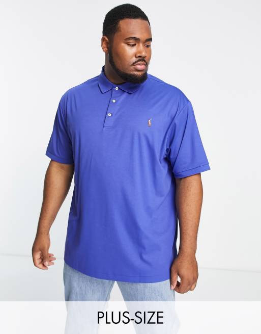 Polo Ralph Lauren Big & Tall regular fit pima cotton polo in navy with pony  logo