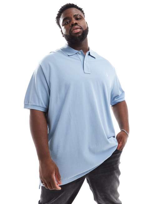 Polo Ralph Lauren - Big & Tall - Skræddersyet polotrøje med ikonlogo i lyseblåt piqué