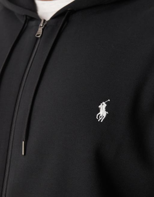 Polo Ralph Lauren - Big & Tall - Sort hættetrøjer med lynlås i dobbeltstrik og ikonlogo, 5 af 5