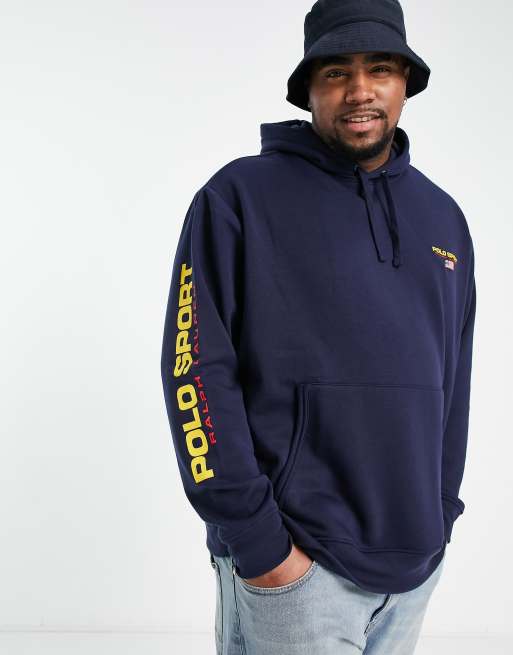 Polo Ralph Lauren Big & Tall Sport Capsule hoodie in navy