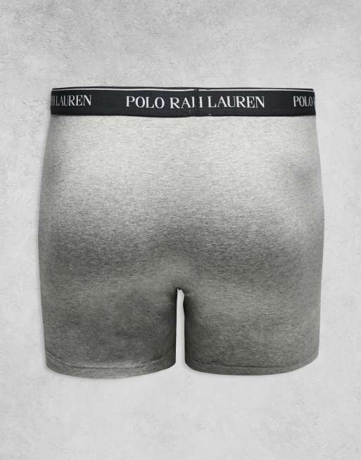 Polo Ralph Lauren Big & Tall – Svarta, vita och grå trunks, 3-pack, 2 av 3