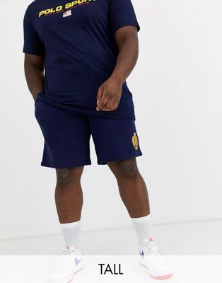 Polo Ralph Lauren - Big & Tall - Sweatshort met logo in marineblauw
