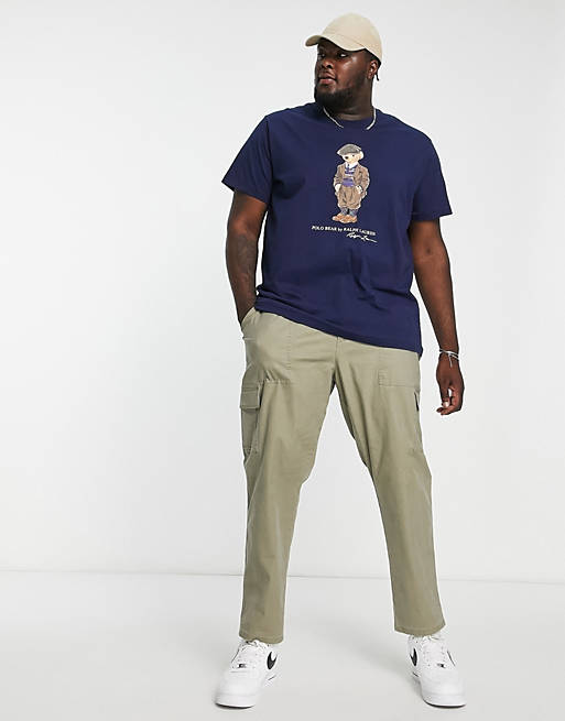 Big & Tall Asos Uomo Abbigliamento Top e t-shirt T-shirt Polo T-shirt con orso heritage 
