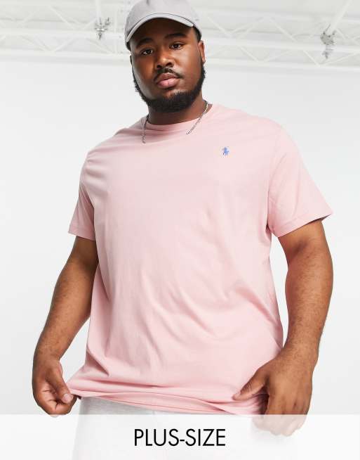 Polo Ralph Lauren Big Tall t shirt in washed pink with pony logo