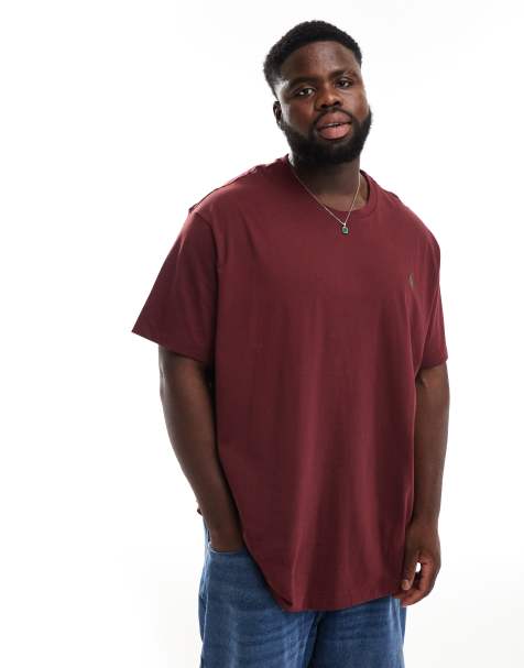 Polo Ralph Lauren - Big & Tall - T-shirt med ikonisk logo i bordeaux - view 1