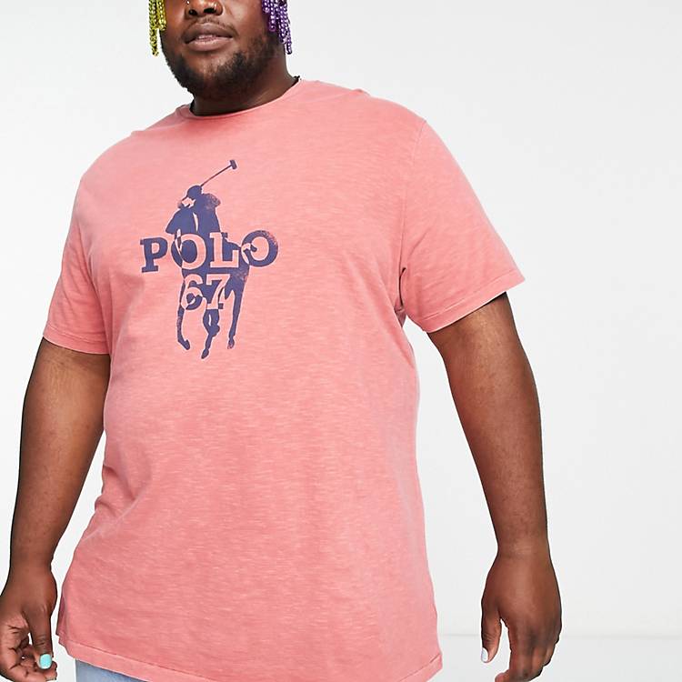 T-shirt con logo grande di giocatore di polo slavato Asos Uomo Abbigliamento Top e t-shirt T-shirt Polo 