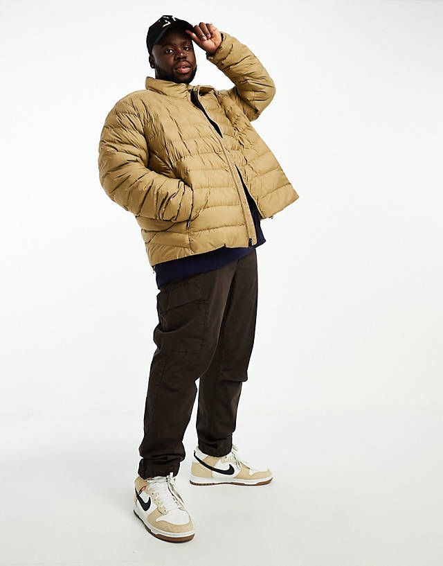 Polo Ralph Lauren - big & tall terra icon logo lightweight puffer jacket in khaki beige