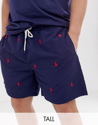 polo shorts with logo all over