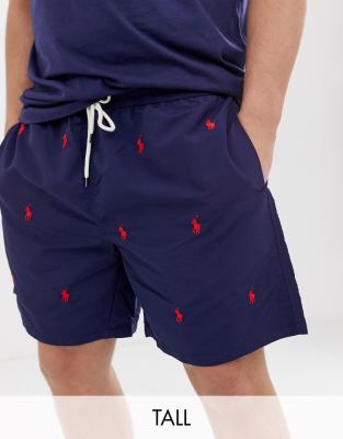 polo shorts with logo all over