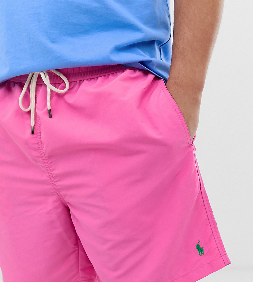Polo Ralph Lauren Big & Tall Traveler badeshorts med spillerlogo i pink