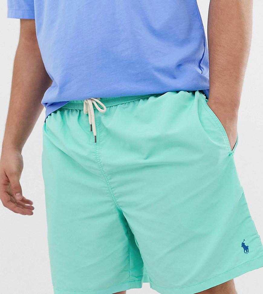 Polo Ralph Lauren – Big & Tall Traveler – Gröna badshorts med player-logga
