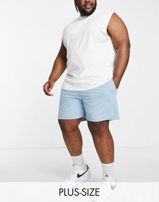 Polo Ralph Lauren Big & Tall Traveler icon logo swim shorts in light blue