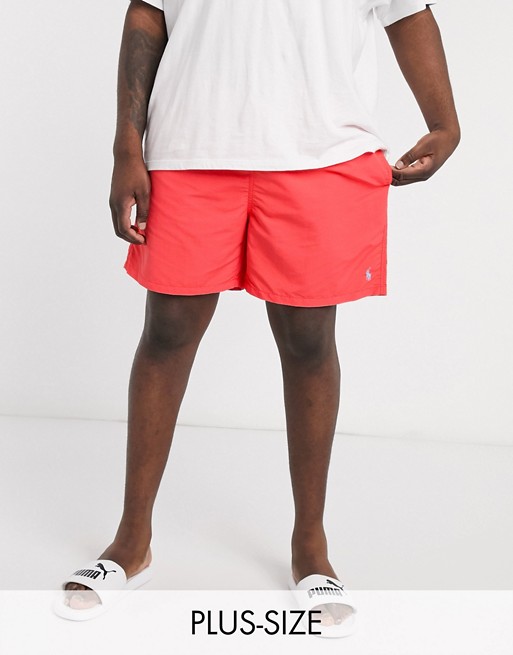 Polo Ralph Lauren Big & Tall Traveler player logo swim shorts in red
