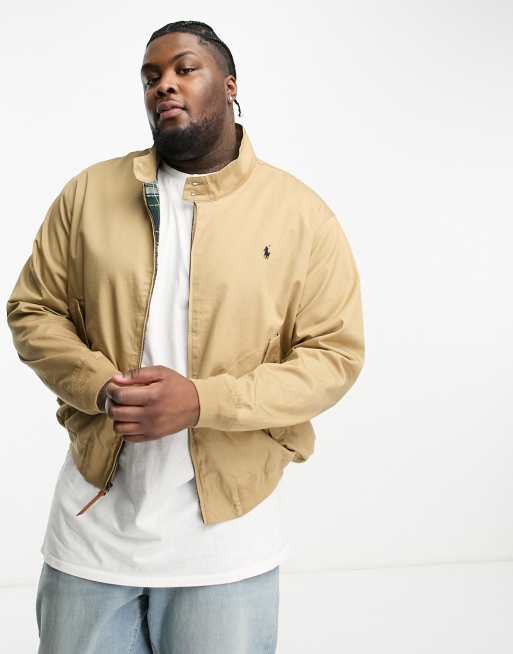 Polo Ralph Lauren Big & Tall unlined twill harrington jacket in luxury tan  | ASOS