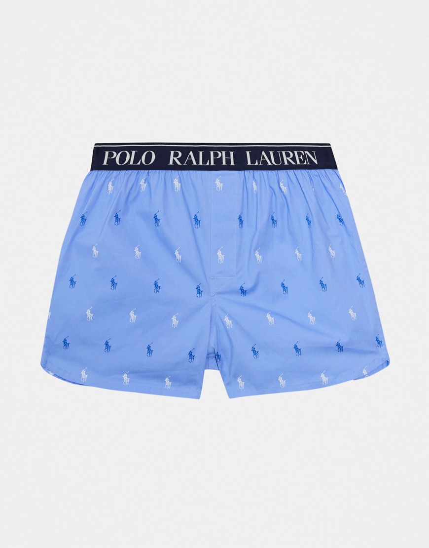 Polo Ralph Lauren - Blå boksershorts med ponylogo