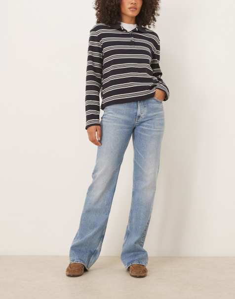 Polo Ralph Lauren - Blå bruini-vaskede jeans med svaj, 5 lommer og bootcut-snit - view 1