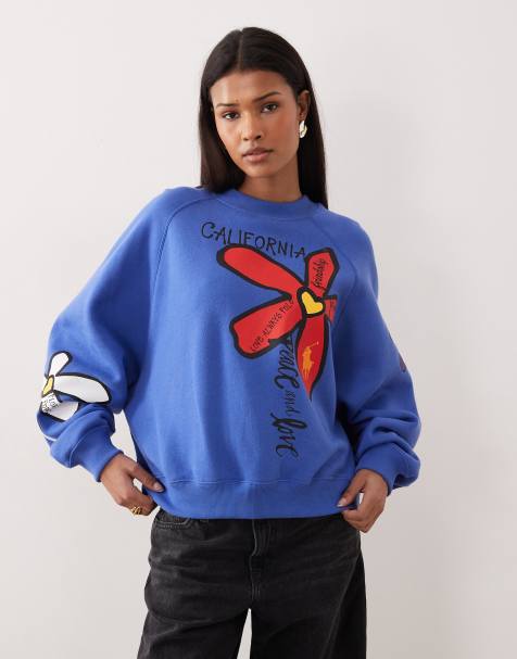 Polo Ralph Lauren - Blå sweatshirt med blomstermønster - view 1
