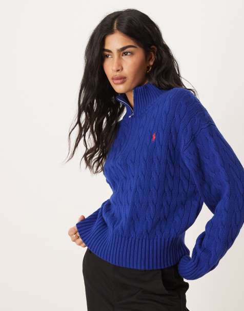Polo Ralph Lauren – Blå tröja med kort dragkedja - view 1