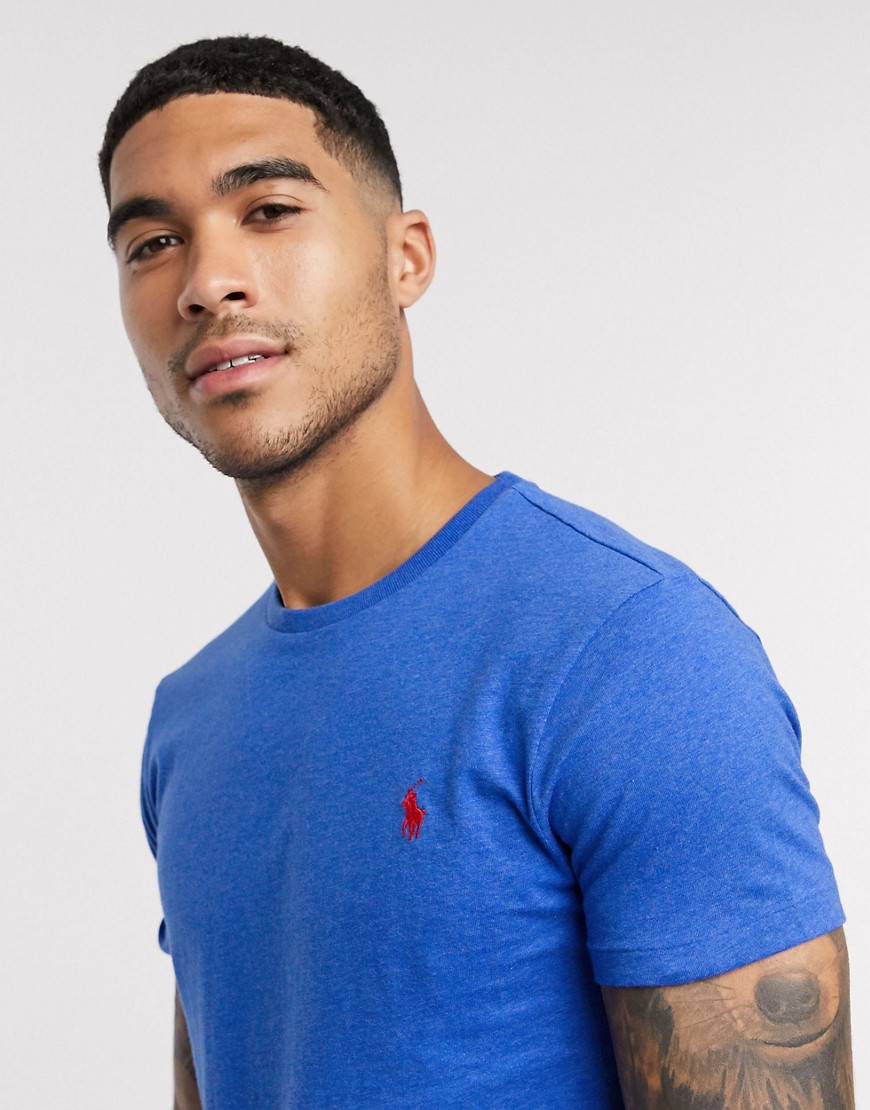 Polo Ralph Lauren – Blåmelerad t-shirt med logga