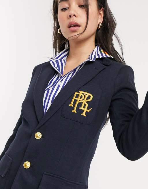 Polo ralph lauren on sale blazer with logo crest