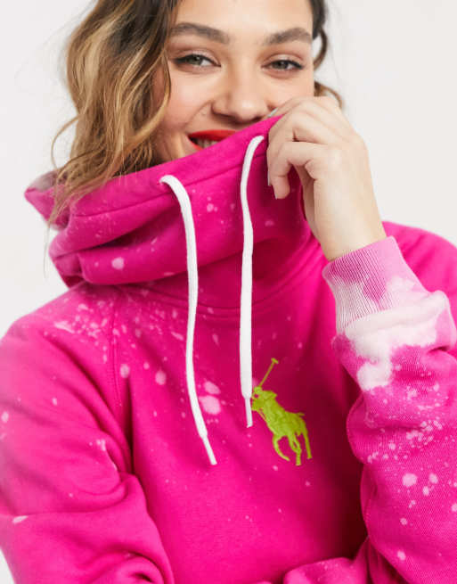 pink polo hoodie