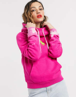 polo hoodie pink