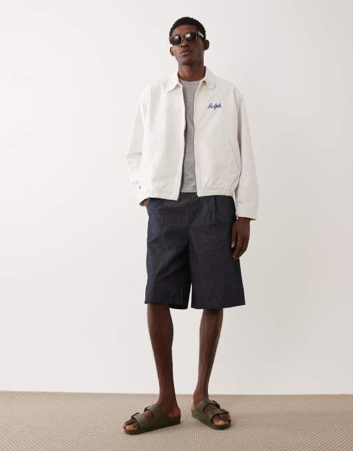 Polo Ralph Lauren - Blouson Harrington avec broderie vache au dos - Blanc, 2 de 5