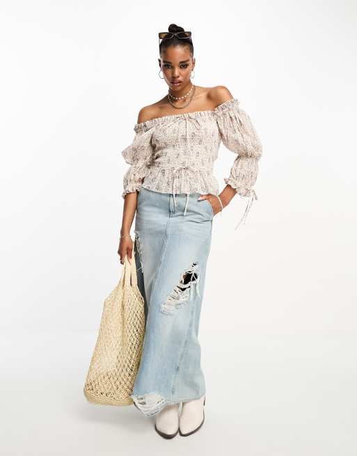 Polo Ralph Lauren – Boho-Bluse in Creme mit Blumendruck, 4 von 4