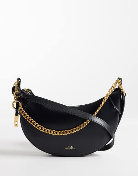 Polo Ralph Lauren - bolso de hombro de cuero negro - view 1