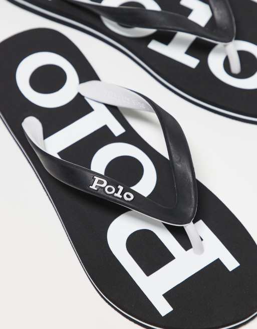 Polo Ralph Lauren – Bolt – Svarta flip flops med logga , 2 av 3
