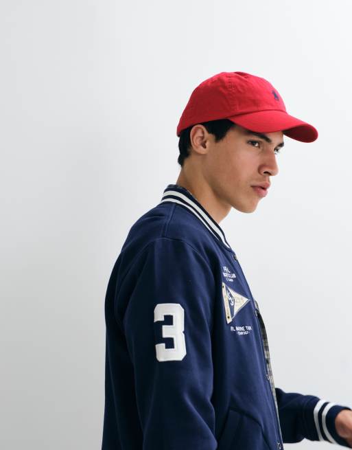 Polo Ralph Lauren bomber jacket con logo grande navy, 3 di 5