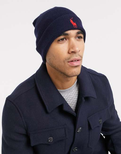 Bonnet ralph lauren bleu marine new arrivals