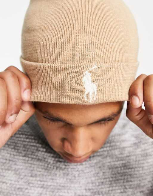 Polo Ralph Lauren Bonnet en coton pima avec logo Fauve