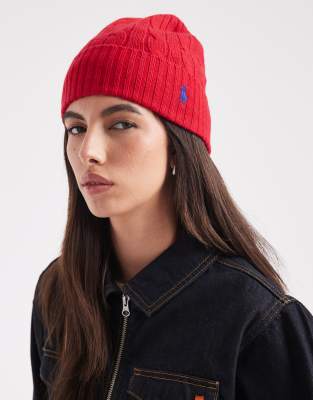 Polo Ralph Lauren - Bonnet en laine - Rouge