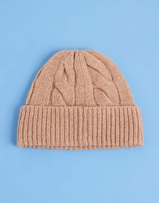 Polo Ralph Lauren bonnet en maille torsadée avec logo ours camel, 3 de 3