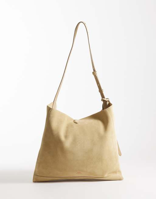 Polo Ralph Lauren - Borsa messenger écru in 100% camoscio, 4 di 4