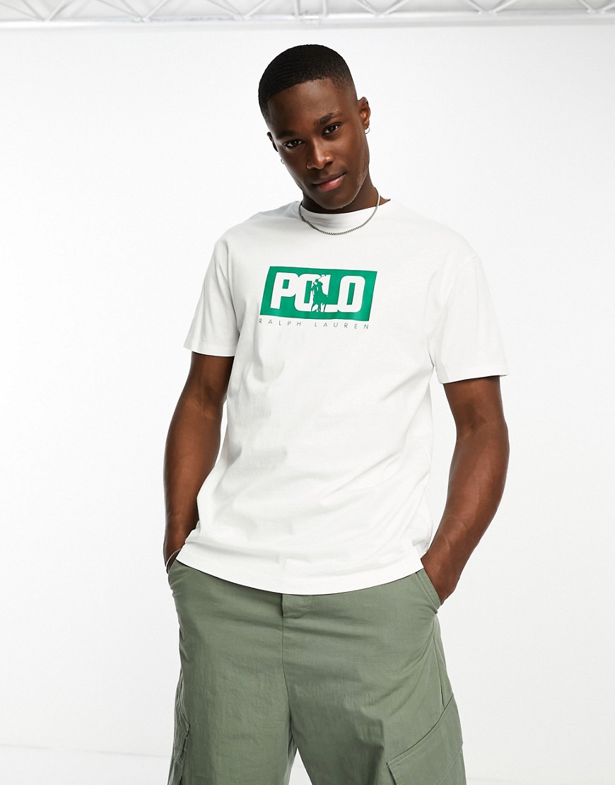 Polo Ralph Lauren box logo T-shirt classic oversized fit in white