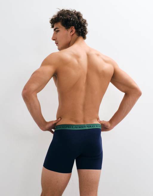 Polo Ralph Lauren boxer aderenti con logo colorato in blu navy, 2 di 3