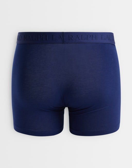 Polo Ralph Lauren boxer brief con logo tono su tono in verde, blu e navy, 3 di 3