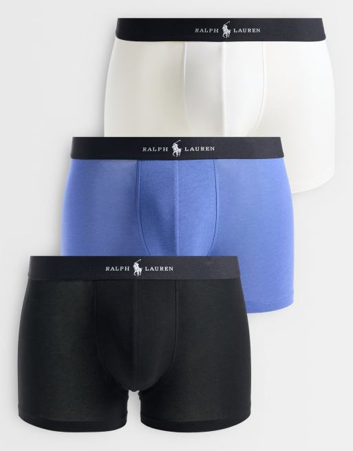 Polo Ralph Lauren boxer classici con elastico logato, confezione da 3, navy multicolore, 1 di 3