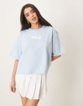[Polo Ralph Lauren] Polo Ralph Lauren boxy fit logo t-shirt in light blue L COLD SPRING